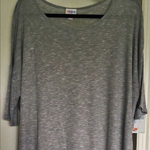 LuLaRoe NWT XL Irma ~ silver/grey heathered ~
